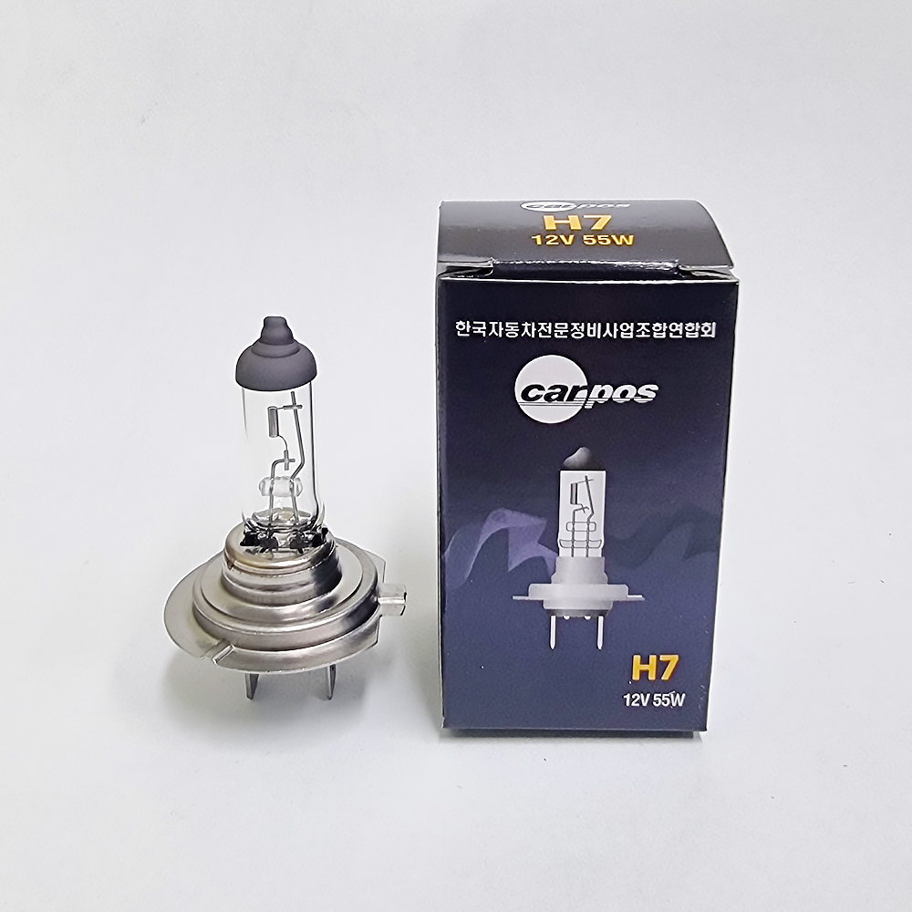 카포스 H7 12V 55W 할로겐 전조등 자동차 전구 1개