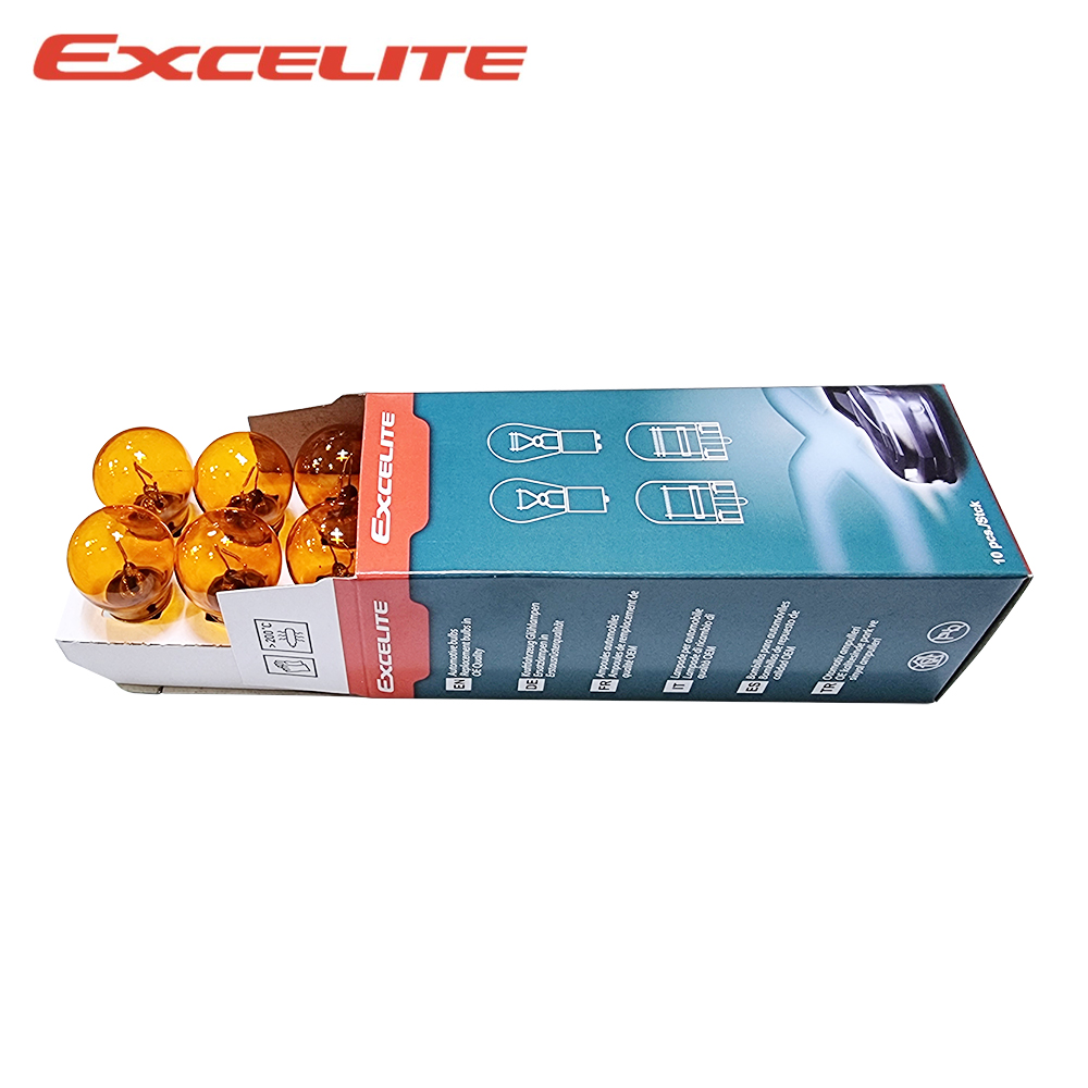 엑셀라이트 150도 싱글전구 황색 PY 21W 12V 21W 10개 세트 브레이크전구등 후미등 후진등