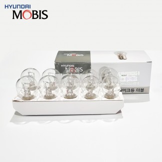 현대모비스 더블전구 투명 12V 27/8W 10개 세트 브레이크전구등 후미등 후진등